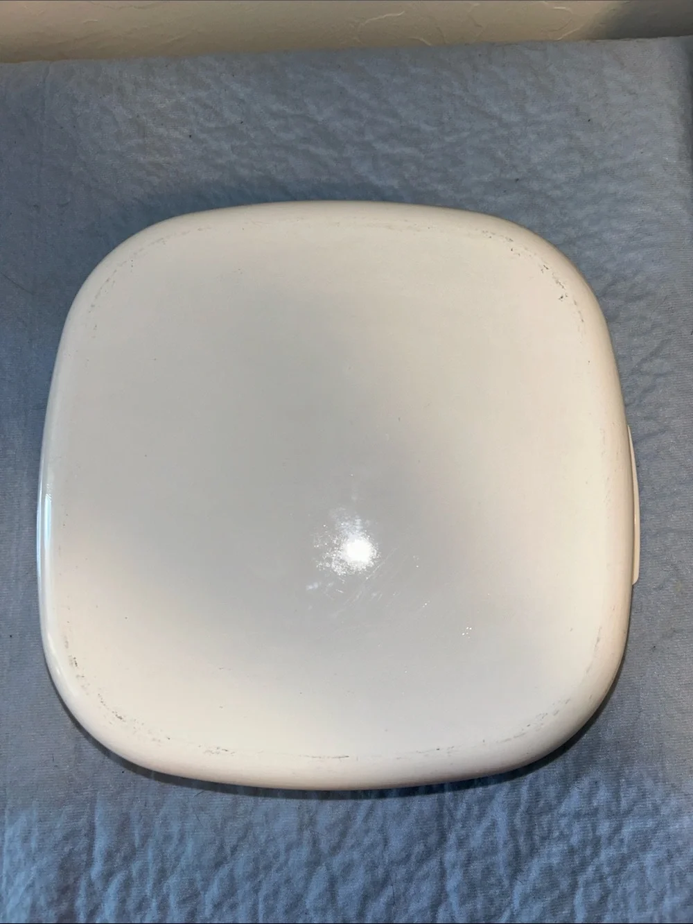 CorningWare casserole dish featuring the iconic Blue Cornflower pattern